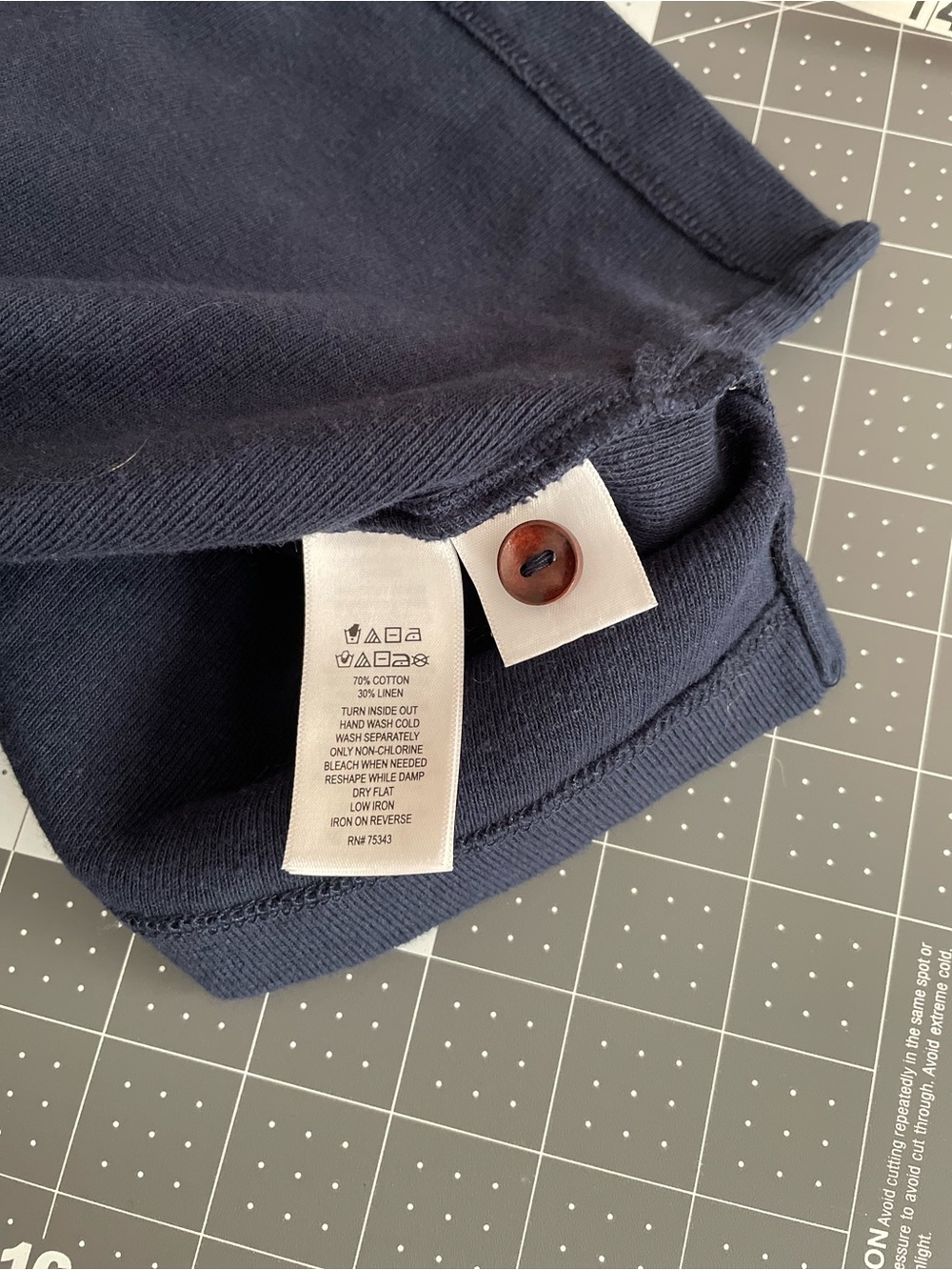 Calypso St. Barth Navy Crop Button Vest & Wide-Leg Pants Cotton Linen Lounge Set - Picture 4 of 10